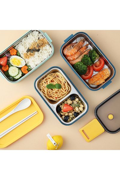 Vagonlife Horley 304 Stainless Steel Double Layer Dining Box - Isolated and Sealed Airtight Bento