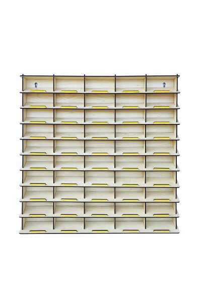 Woodbu Eğimli 50 Araçlık Akçaağaç Hobi Araba Rafı