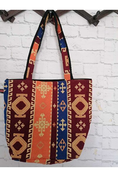 anne moda ankara Pletena torba sa kilimskim uzorkom
