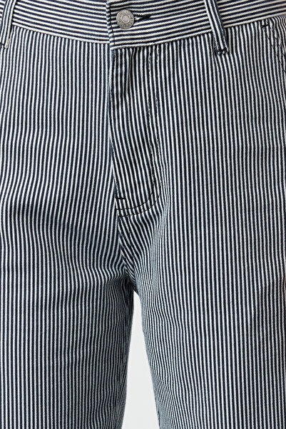 Trendyol Collection Magas derekú csíkos széles lábú farmernadrág - TWOAW25JE00020 színű