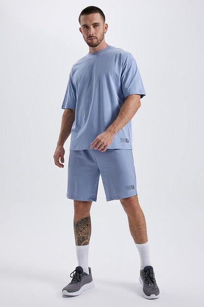 DeFacto Fit Oversize Fit Crew Neck Printed Short Sleeve 100% Cotton T-shirt A1624ax23sm