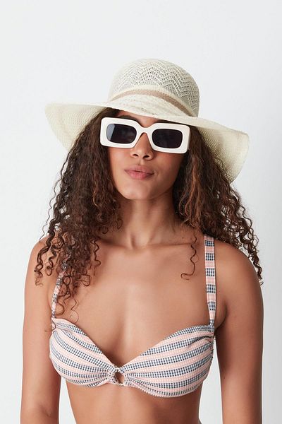 C&City Mercerisierter T23740-15 Creme Strandhut
