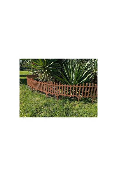 DDPEST B.kahverengi 1 Adet 58-36 Cm Bahçe Çiti Dekoratif Esnek Plastik Çit Pe...