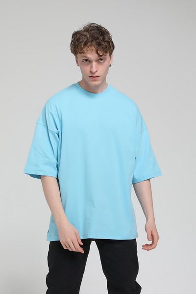 Rocqerx Tricou de bază oversize cu detaliu cu fantă laterală R-5543