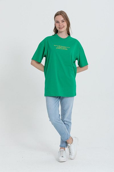 Rocqerx R-5724 Μπλουζάκι με λαιμόκοψη Panda με στάμπα Oversize