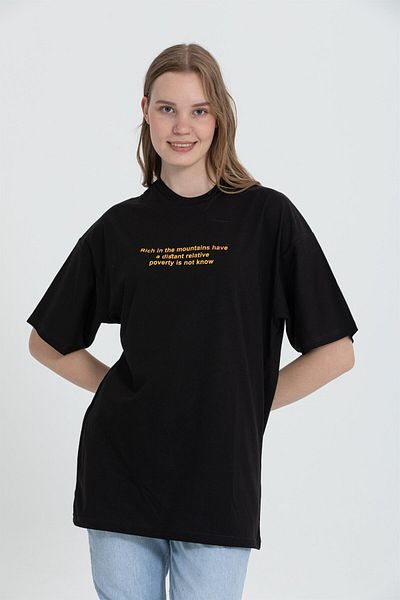 Rocqerx R-5724 Μπλουζάκι με λαιμόκοψη Panda με στάμπα Oversize