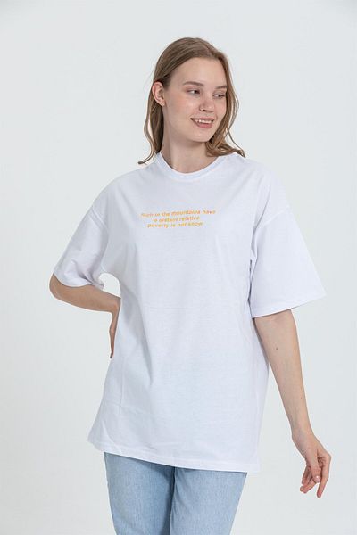 Rocqerx R-5724 Μπλουζάκι με λαιμόκοψη Panda με στάμπα Oversize