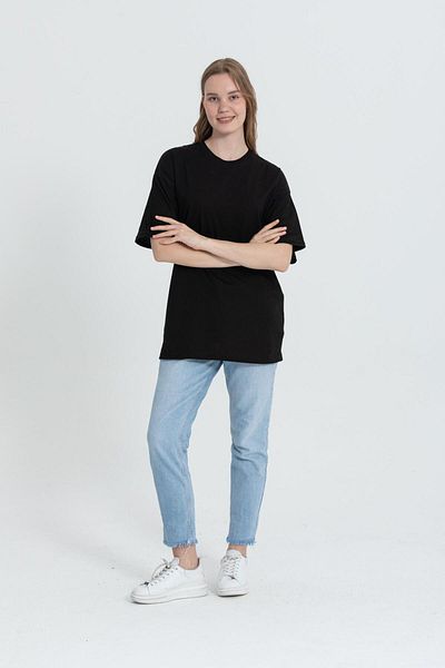Rocqerx R-5741 Μπλουζάκι με στάμπα με λαιμόκοψη Oversize Back Skull