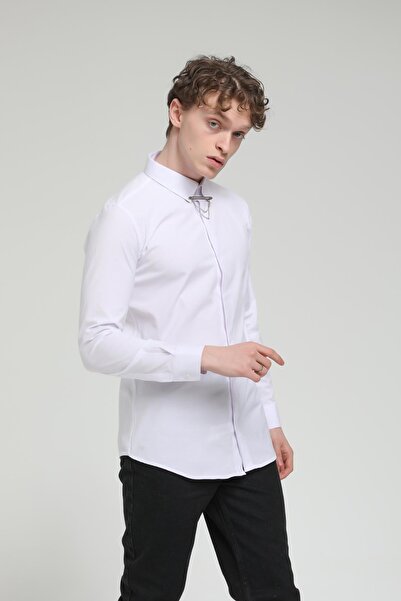 Rocqerx Πουκάμισο Ποπλίνα με Αλυσίδα Πέτο R-1377