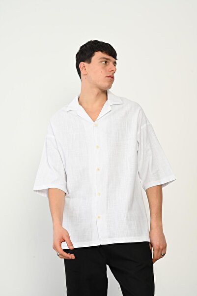 Rocqerx R-3954 Πίσω Imaginary Κεντημένο Λινό Πουκάμισο