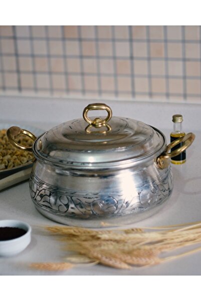 Bakır Concept 19 Cm Copper Pot - Hot Pot Model, Carved Embroidery