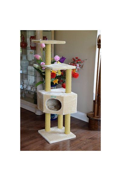 Turkuaz Tırmalama Tr969 Model Cat House - Light Beige Scratching Corner