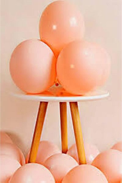 Parti dolabı Macaron Salmon Color Pastel Balloon 25 Liters