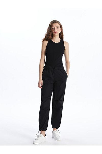 LC Waikiki Women's Straight Parachute Trousers with Elastic Waist