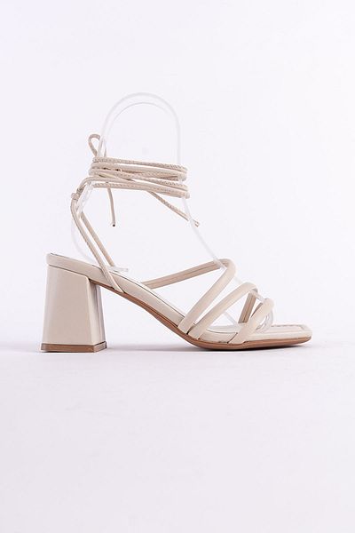 Gate Removable Drawstring Sandals or Slippers Use Genuine Leather Lining Women's Sandals - Skin