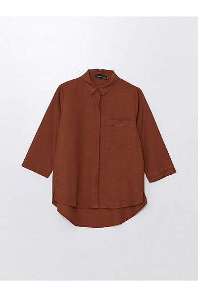 LC Waikiki Plain Linen Blended Women's Shirt
