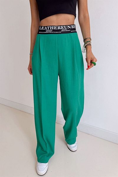 Suzi butik Women's Palazzo Trousers - Elastic Waist