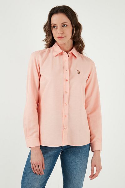 U.S. Polo Assn. Cămașă slim din bumbac cu sigla Polo SUA - G082GL0041840387