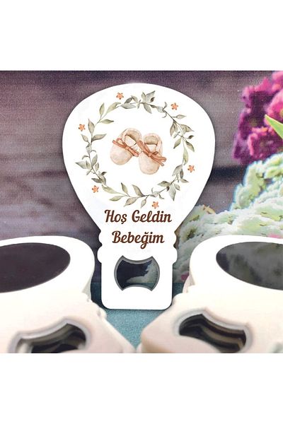 Ege ajans 10 Balloon Opener Magnet with Gelatin Card