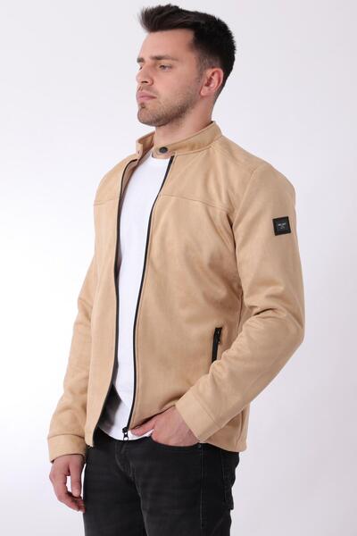 ByTrend Εποχιακά παλτό με φερμουάρ στο στήθος και γιακά από σουέτ PLDP 2981