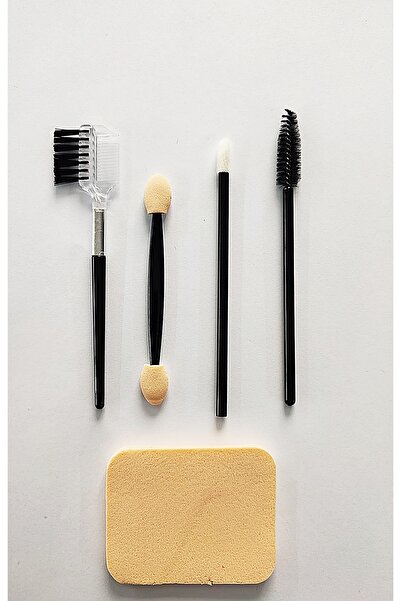 newnet Kaş Kirpik Şekillendirici Fırçası - Tarağı - 2 Uçlu Far Fırçası - MAkyaj Süngeri - Ruj Fırçası Seti