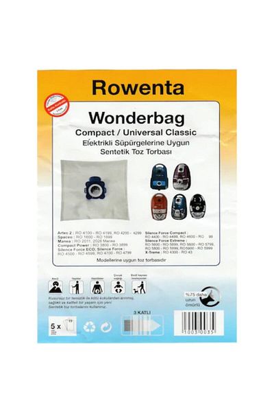 Rowenta Wonderbag Synthetic Vacuum Cleaner Bag