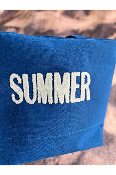 Miami Beach Large Size Zippered I.I Lined Summer Beach Bag