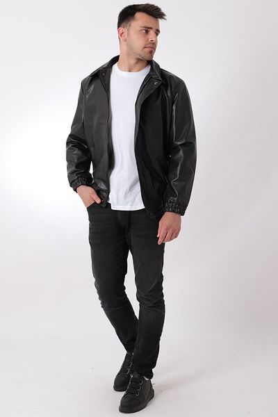 ByTrend PLDP 2984 - Παλτό από συνθετικό δέρμα με ελαστική μέση