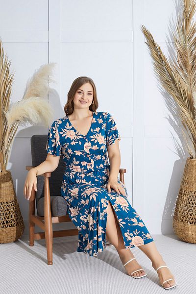 Sevim 15802 Model King Rochie cu jumătate de mânecă
