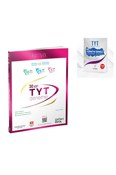 Üç Dört Beş Yayıncılık ÜçDörtBeş Yayınları TYT  Kimya Branş  + TYT Deneme