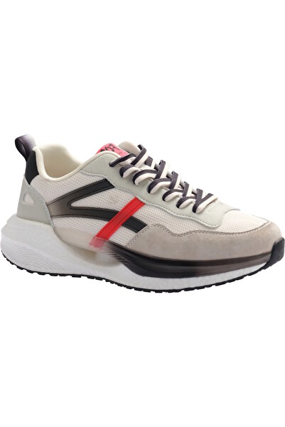 Voyager V24YA-6789 Beyaz Taş Gri Deri Erkek Sneaker Ayakkabı