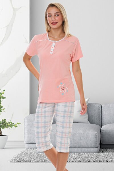Bella Linda طقم بيجامة قطن برمودا نسائي