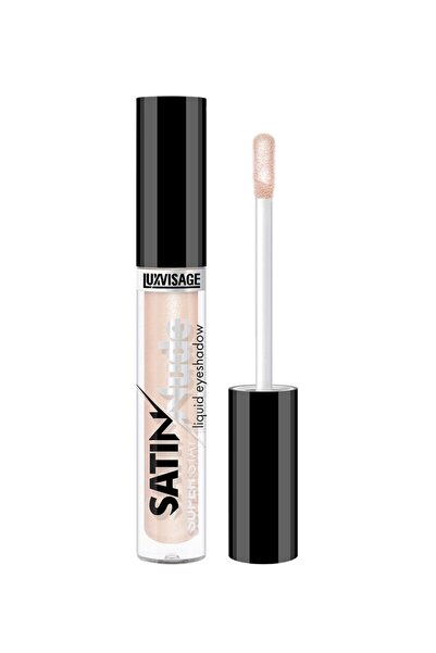 LUXVISAGE COSMETICS Saten Sıvı Far Satın Nude Eyeshadow Super Stay 201 Ivory