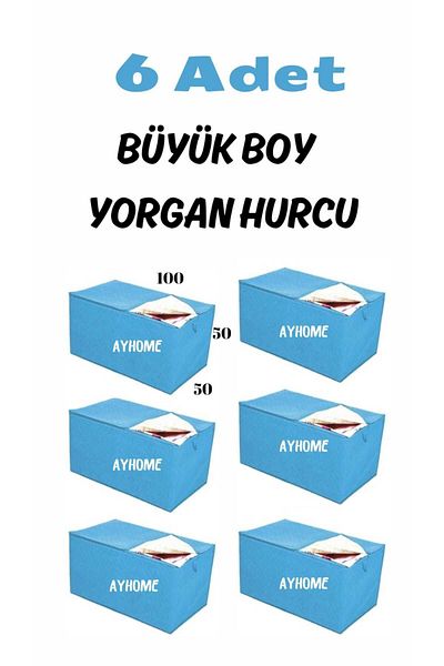 AYHOME 6 cutii mari de depozitare sub pat pentru pături 100 X 50 50 Cm