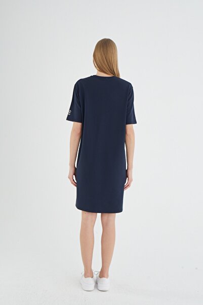 GİZZEY 21196 Model - Printed Comfortable Cut Dress