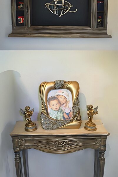 AYDİZAYN Decorative Polyester Photo Frame and Angel Figurines