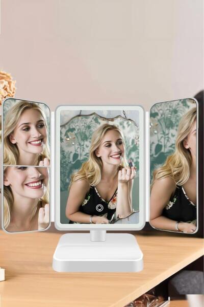 DEMPOWER Kapaklı Ledli Makyaj Aynası