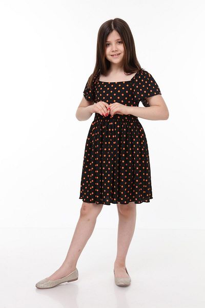 Neslice in İstanbul Girl's Polka Dot Dress