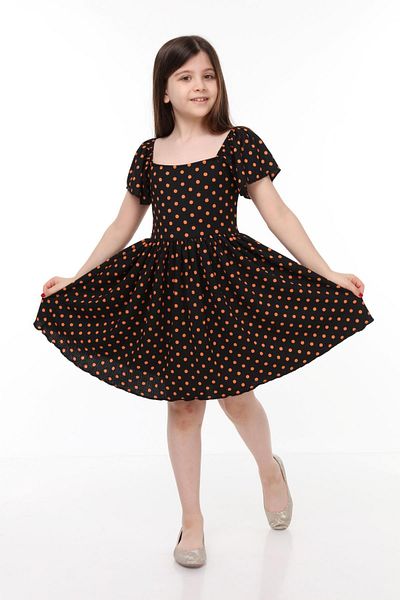 Neslice in İstanbul Girl's Polka Dot Dress