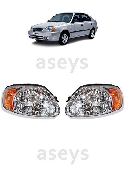 AYFAR Admira Far Sol Ve Sağ Sarı Sinyalli 2 Adet Takım | Hyundai Accent Admira