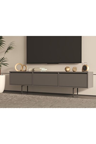 MERT SERT MOBİLYA Valentina Tv Sehpası Ünitesi 180 cm Metal Ayak