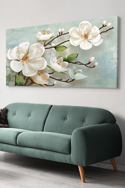 Evinemoda Manolya Çiçeği Tek Parça Kanvas - Canvas Tablo