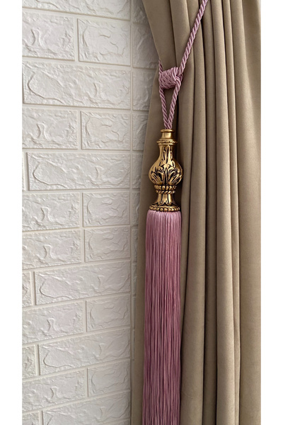 Helezoni Βάζο από πολυεστέρα - Αξεσουάρ κουρτίνας με κομψό φούντα και κόρνιζα...