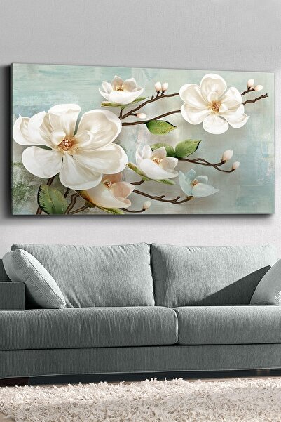 Evinemoda Manolya Çiçeği Tek Parça Kanvas - Canvas Tablo