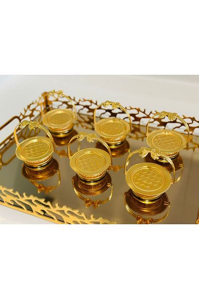 Leila 4-Piece Coffee Presentation Side Sugar Bowl or Turkish Delight Bowl (4 Pieces)