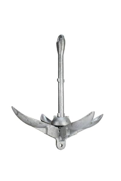 Deniz Marin Tekne Çapası. 2,5 Kg. Şemsiye Çapa. Açılır Kapanır. Galvaniz Bot Çapası