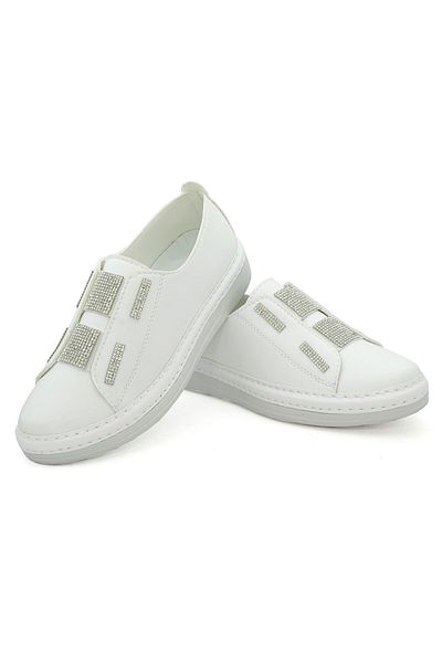 LETAO Marly Anatomical Leather Γυναικείο Sneaker - Fusped Comfort Sole, Elastic Casual Shoes