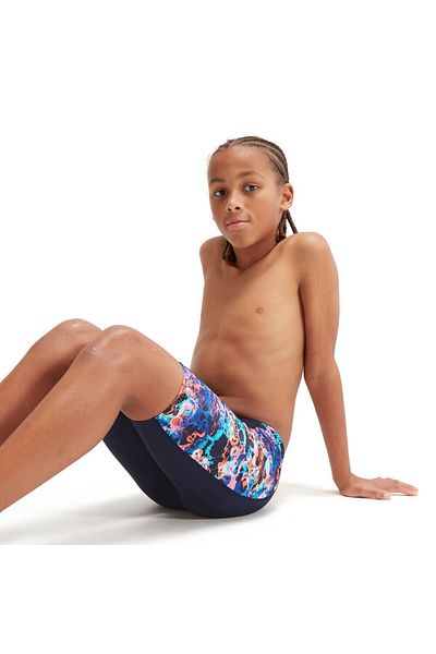 SPEEDO Allover Panel Jammer Boy Swim Trunks
