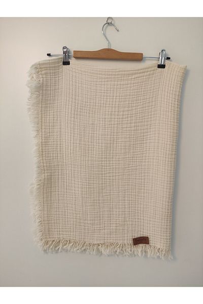 Bebella 4 Layer Muslin Fringed 100% Cotton Baby Stroller - 100x120 cm Gift