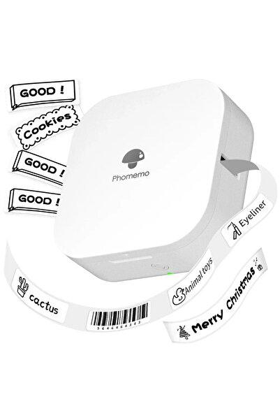 Phomemo Q30 Mini Etiket Makinesi Beyaz, Kablosuz Taşınabilir Termal Bluetooth...